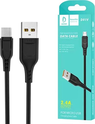 Picture of Kabel USB Denmen USB-A - microUSB 1 m Czarny (29348)
