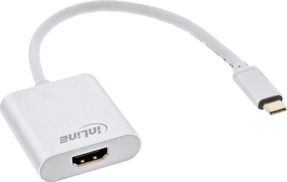 Attēls no Adapter USB InLine HDMI - USB-C 0.2m biały (64101S)