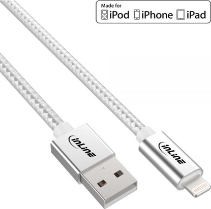 Picture of Kabel USB InLine USB-A - Lightning 2 m Srebrny (31422A)