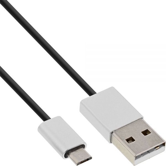 Изображение Kabel USB InLine USB-A - microUSB 5 m Czarny (31750I)