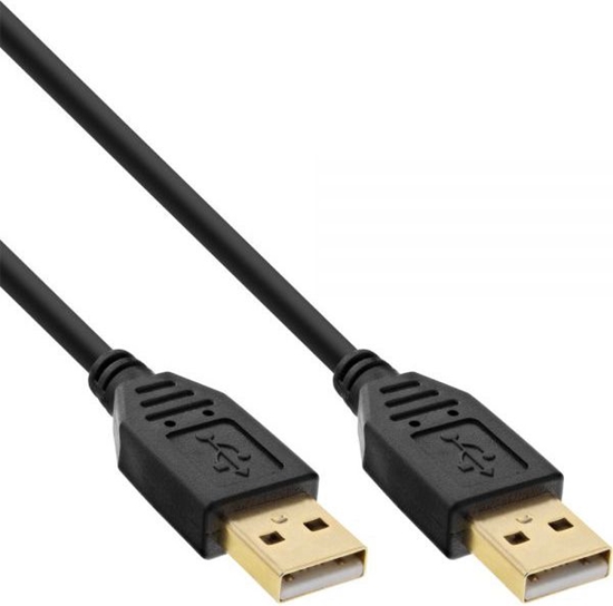 Picture of Kabel USB InLine USB-A - USB-A 1 m Czarny (34310S)