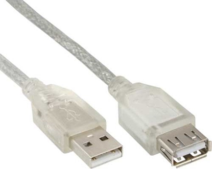 Attēls no Kabel USB InLine USB-A - USB-A 3 m Biały (34605)