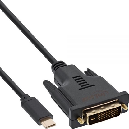 Attēls no Kabel USB InLine USB-C - DVI-D 2 m Czarny (64132)