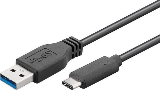 Изображение Kabel USB MicroConnect USB-A - USB-C 0.25 m Czarny (USB3.2CA0.25)