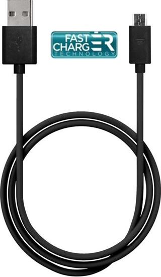 Изображение Kabel USB Puro USB-A - microUSB 1 m Czarny (36341-uniw)