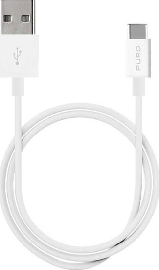 Изображение Kabel USB Puro USB-A - USB-C 1 m Biały (PUR517WHT)