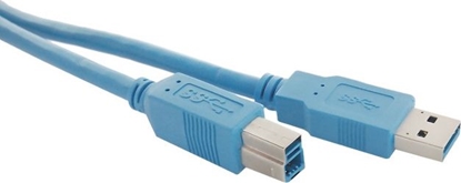 Изображение Kabel USB Qoltec USB-A - USB-B 2 m Niebieski (5901878523095)