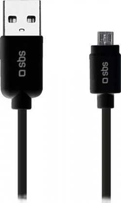 Изображение Kabel USB SBS Mobile USB-A - microUSB 1 m Czarny (LTHL200)