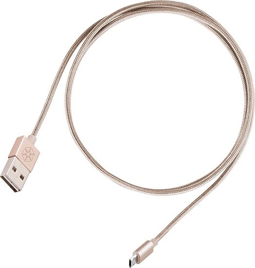 Picture of Kabel USB SilverStone USB-A - microUSB 1 m Złoty (52010)