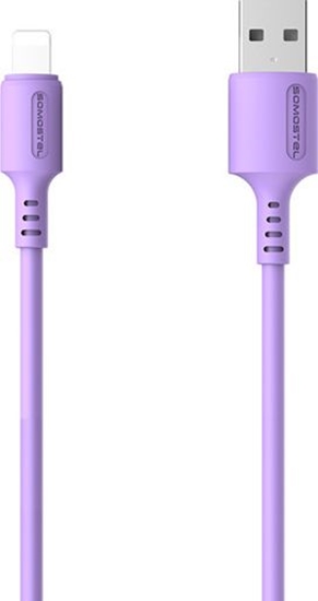 Изображение Kabel USB Somostel USB-A - Lightning 1.2 m Fioletowy (SMS-BP06 USB - Lightning Fioletowy)