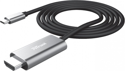 Attēls no Kabel USB Trust USB-C - HDMI 1.8 m Czarno-srebrny (1_739849)