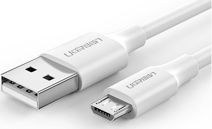 Изображение Kabel USB Ugreen USB-A - microUSB 1.5 m Biały (60142)