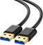 Attēls no Kabel USB Ugreen USB-A - USB-A 2 m Czarny (10371)