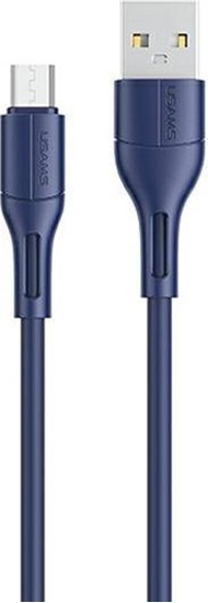 Изображение Kabel USB Usams USB-A - microUSB 1 m Niebieski (SJ502USB03)