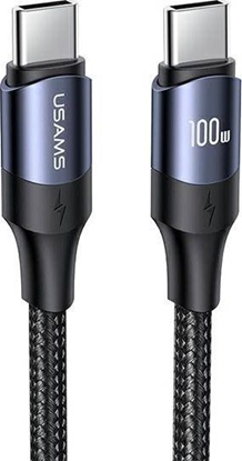 Attēls no Kabel USB Usams USB-C - USB-C 1.2 m Czarny (6958444973333)