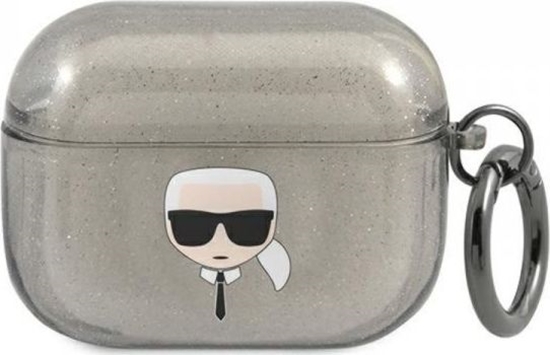 Изображение Karl Lagerfeld Etui ochronne Karl Head Glitter do AirPods Pro czarne