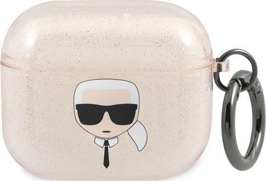 Picture of Karl Lagerfeld Etui ochronne KLA3UKHGD Glitter Karl`s Head do AirPods 3 złote