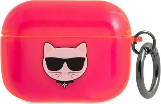 Изображение Karl Lagerfeld Etui ochronne KLAPUCHFP Choupette do AirPods Pro różowe