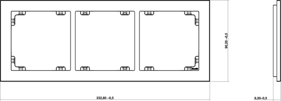 Picture of Karlik Ramka Deco podwójna szary efekt szkła spód: biały (15-0-DRS-3)