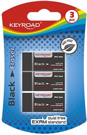 Picture of Keyroad Gumka uniwersalna Black 3szt.