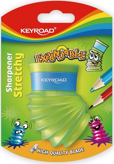 Picture of Keyroad Temperówka Stretch Expandable podwójna z pojemnikiem blister mix kolorów