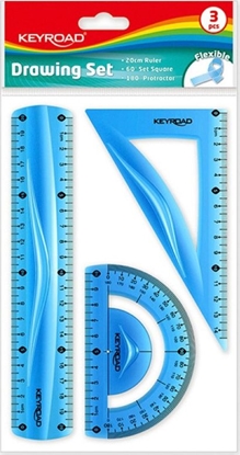Изображение Keyroad Zestaw geometryczny KEYROAD Flexible średni, zawieszka, mix kolorów