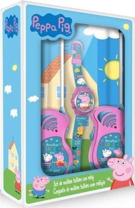 Изображение Kids Euroswan Zestaw Walkie talkie z zegarkiem cyfrowym Świnka Peppa. Peppa Pig PP17047 Kids Euroswan