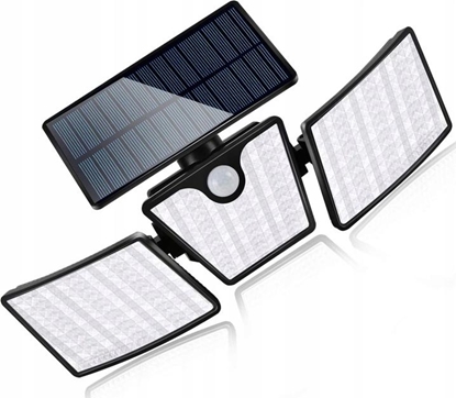 Attēls no Kinkiet LTC Lampa solarna LTC 74 x LED SMD, 20 W, czujnik ruchu i zmierzchu, regulacja kąta świecenia, akumulator 2400 mAh.