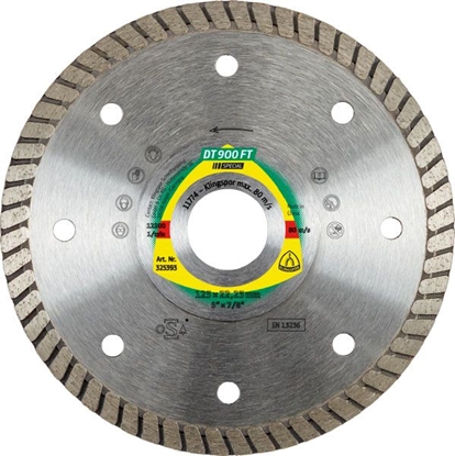 Attēls no Klingspor Tarcza diamentowa DT 900 FT Special do cięcia 125 x 22,23mm (325393)