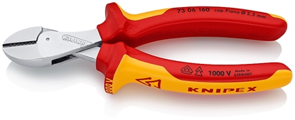 Attēls no Knipex Szczypce tnące boczne X-Cut izolowane 160mm (7306160)