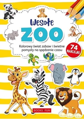 Изображение Kolorowanki z naklejkami - Wesołe ZOO