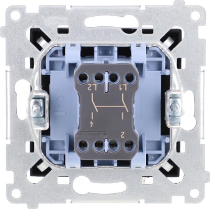 Picture of Kontakt-Simon Simon 54 Łącznik dwubiegunowy (moduł) 16AX 250V zaciski śrubowe czarny mat DW2A.01/49