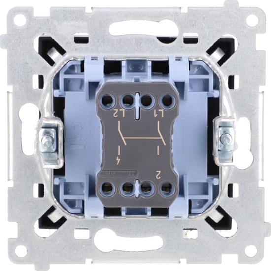 Picture of Kontakt-Simon Simon 54 Łącznik dwubiegunowy (moduł) 16AX 250V zaciski śrubowe czarny mat DW2A.01/49