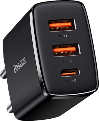 Изображение Ładowarka Baseus CCXJ-E01 2x USB-A 1x USB-C 3 A (BSU2897BLK)