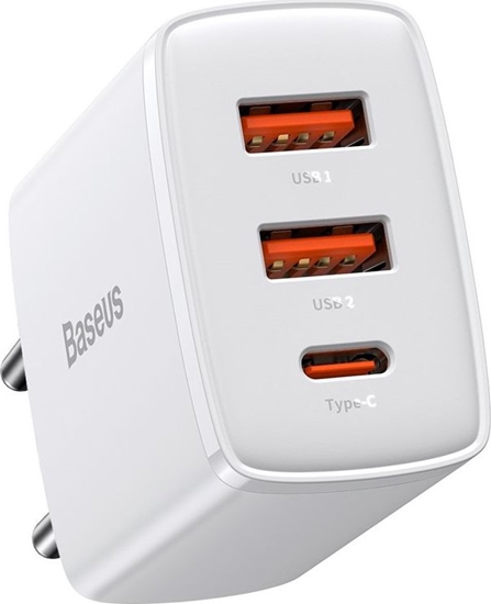 Picture of Ładowarka Baseus CCXJ-E02 2x USB-A 1x USB-C 3 A (BSU2896WHT)