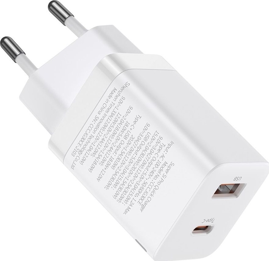 Picture of Ładowarka Baseus Super Si Pro 1x USB-A 1x USB-C 3 A (BSU2902WHT)