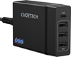 Picture of Ładowarka Choetech PD72-1C3U 3x USB-A 1x USB-C 3 A (PD72-1C3U BLACK)