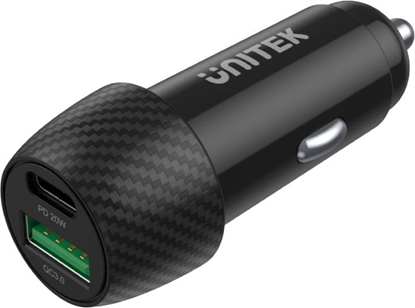 Изображение UNITEK CAR CHARGER 38W, USB-A USB-C, QC3.0, P1400A