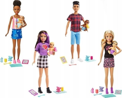 Attēls no Lalka Barbie Mattel Skipper: Klub opiekunek - Opiekunka + bobas + akcesoria (GRP10)