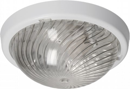 Attēls no Lampa sufitowa Orno 7070T-ALFA/PL, oprawa oświetleniowa, 75W, E27, IP44, IK10, klosz poliwęglan przeźroczysty