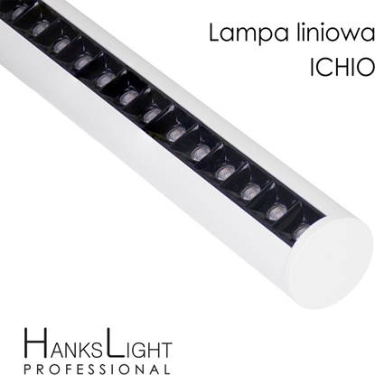 Attēls no Lampa wisząca HanksLight Lampa LED,HanksLight,liniowa,white, alu,zwiesz,1264mm,down36W, SMD,AC230V,4000K-W