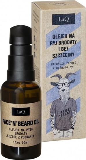 Изображение LaQ LAQ_Olejek na ryj brodaty i bez szczeciny zmiękcza zarost i ugładza ryj 30ml