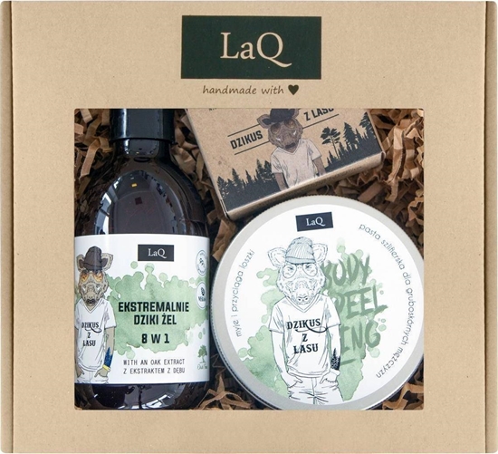 Picture of LaQ LAQ_SET Dzik mały żel 300ml + peeling do ciała 200ml + mydło 85g