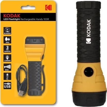 Изображение Latarka Kodak Latarka Led 100lm Ip62 Kodak Handy 100r + Ładowanie Usb