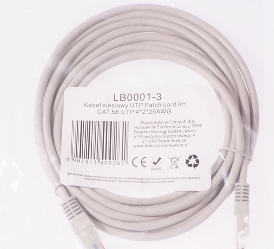 Picture of Libox UTP 1,5m CAT.5E UTP 4x2x26 AWG