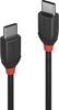 Picture of Lindy 0.5m USB 3.2 Type C Cable 3A, Black Line