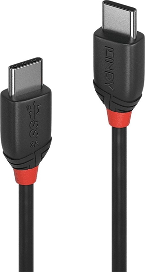 Picture of Lindy 0.5m USB 3.2 Type C Cable 3A, Black Line