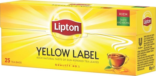 Picture of Lipton Yellow Label herbata czarna 25 torebek