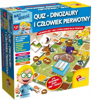 Picture of Lisciani Maly Geniusz, Quiz - Dinozaury i czlowiek pierwotny - P54374