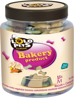 Attēls no Lolo Pets Classic Ciastka - Kości mix w słoikach L - 210g